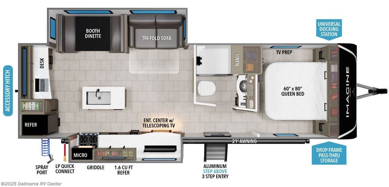 Call now about this 2025 Grand Design Imagine 2670MK! Floorplan of 2025 Grand Design Imagine 2670MK