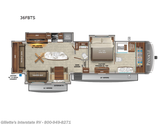 2022 Jayco Pinnacle 36FBTS - New Fifth Wheel For Sale by Gillette