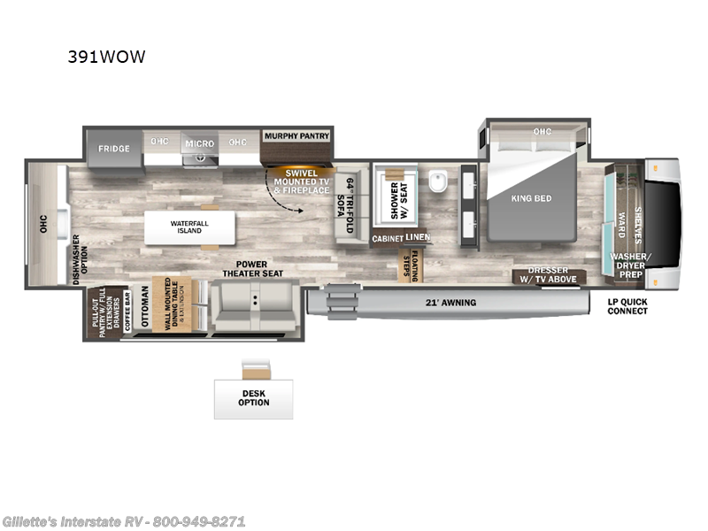 Call now about this 2024 Forest River Cedar Creek 391WOW! 2024 Forest River Cedar Creek 391WOW - New Fifth Wheel For Sale by Gillette's Interstate RV in Haslett, Michigan features Slideout