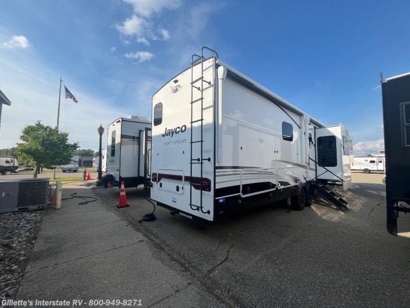 Contact us now about this 2026 Jayco North Point 382FLRB! 2026 North Point 382FLRB by Jayco from Gillette's Interstate RV in Haslett, Michigan