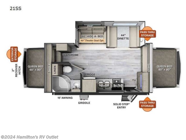 2023 Forest River Rockwood Roo 21SS - New Travel Trailer For Sale by Hamilton