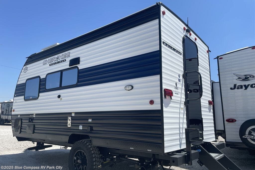 Contact us now about this 2025 Forest River Cherokee Wolf Pup 14CCW! 2025 Cherokee Wolf Pup 14CCW by Forest River from Blue Compass RV Park City in Park City, Kansas