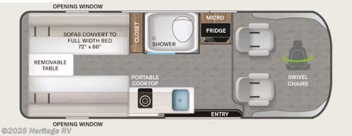 Floorplan of 2026 Thor Motor Coach Sequence 20U