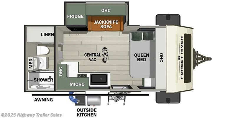 Call now about this 2025 Forest River No Boundaries 18.3BM! Floorplan of 2025 Forest River No Boundaries 18.3BM