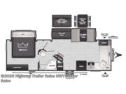 Call now about this 2025 Keystone Passport 2600FK! Floorplan of 2025 Keystone Passport 2600FK