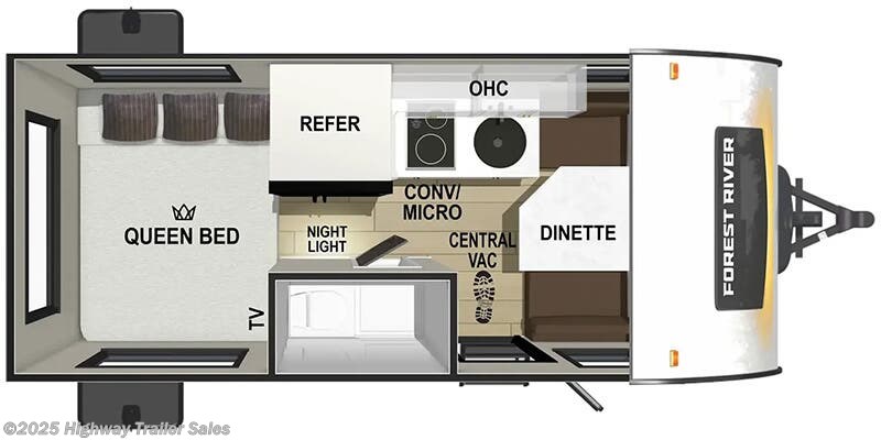 Call now about this 2026 Forest River R-Pod 171! Floorplan of 2026 Forest River R-Pod 171