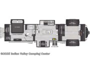 Call now about this 2023 Keystone Avalanche 360FL! Floorplan of 2023 Keystone Avalanche 360FL