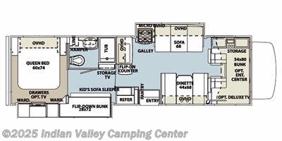 Floorplan of 2015 Forest River Sunseeker 3170DS