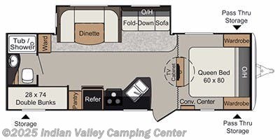 Floorplan of 2012 Keystone Passport Ultra Lite Grand Touring 2650BH