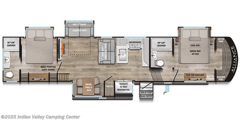 Floorplan of 2026 Alliance RV Paradigm 395DS