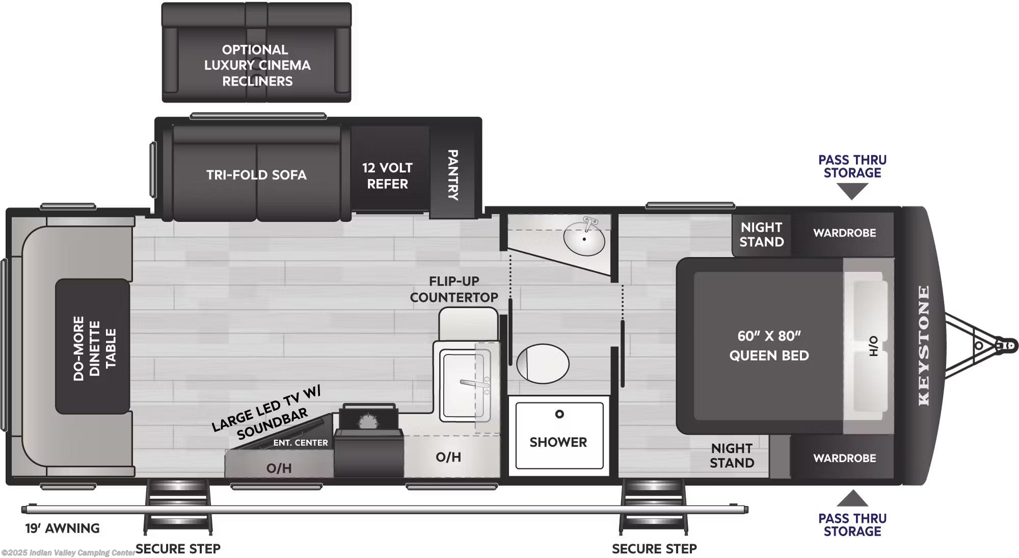 Floorplan of 2026 Keystone Passport SL Series 253RD