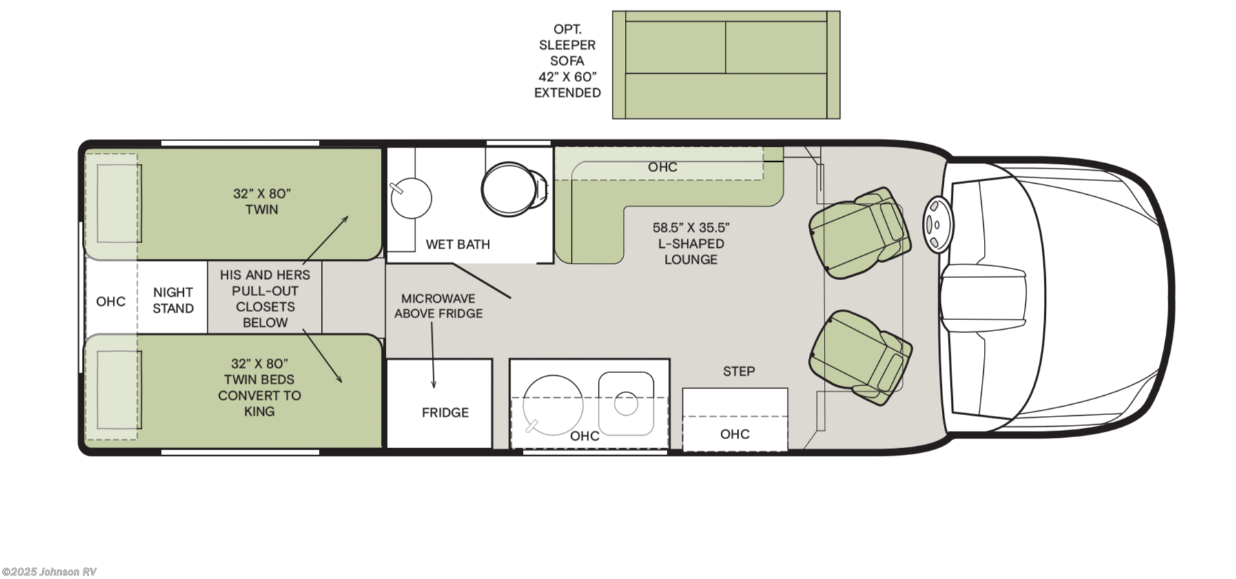Call now about this 2026 Tiffin Open Trail 25 AO! 2026 Tiffin Open Trail 25 AO - New Class C For Sale by Johnson RV in Sandy, Oregon