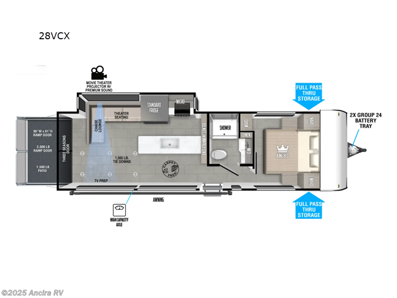 Call now about this 2026 Forest River Wildwood FSX 28VCX! 2026 Forest River Wildwood FSX 28VCX - New Travel Trailer For Sale by Ancira RV in Boerne, Texas features Slideout