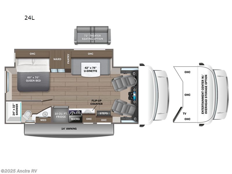 Call now about this 2024 Entegra Coach Qwest SE 24L! 2024 Entegra Coach Qwest SE 24L - Used Class C For Sale by Ancira RV in Boerne, Texas features Slideout