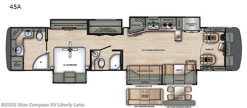 Call now about this 2021 Forest River Berkshire XLT 45A! 2021 Forest River Berkshire XLT 45A - Used Class A For Sale by Blue Compass RV Liberty Lake in Liberty Lake, Washington features Slideout