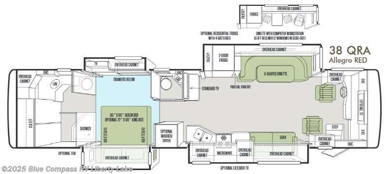 Call now about this 2014 Tiffin Allegro Red 38 QRA! 2014 Tiffin Allegro Red 38 QRA - Used Class A For Sale by Blue Compass RV Liberty Lake in Liberty Lake, Washington features Slideout
