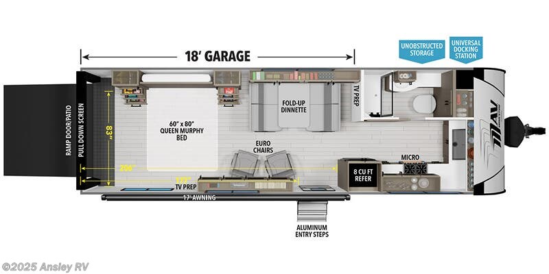 Contact us now about this 2025 Grand Design Momentum MAV 24MAV! Floorplan of 2025 Grand Design Momentum MAV 24MAV