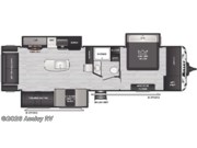 Call now about this 2026 Keystone Bullet 310RES! Floorplan of 2026 Keystone Bullet 310RES