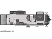 Call now about this 2025 Keystone Bullet Premium 336BBK! Floorplan of 2025 Keystone Bullet Premium 336BBK