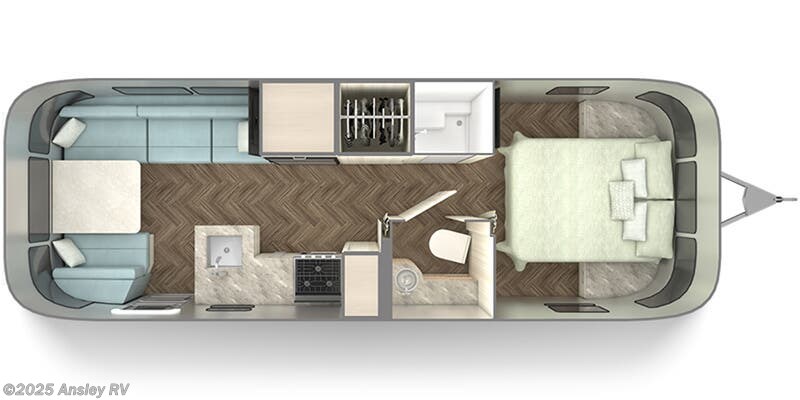 Call now about this 2026 Airstream International 27FB! Floorplan of 2026 Airstream International 27FB