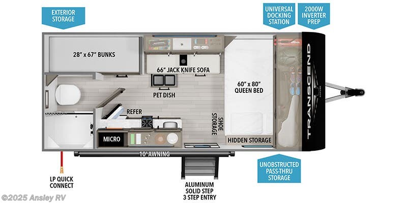 Stock Image for 2025 Grand Design 151BH (options and colors may vary)