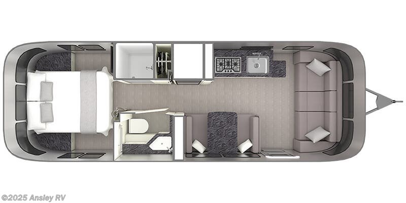 Floorplan of 2026 Airstream Classic 28RB