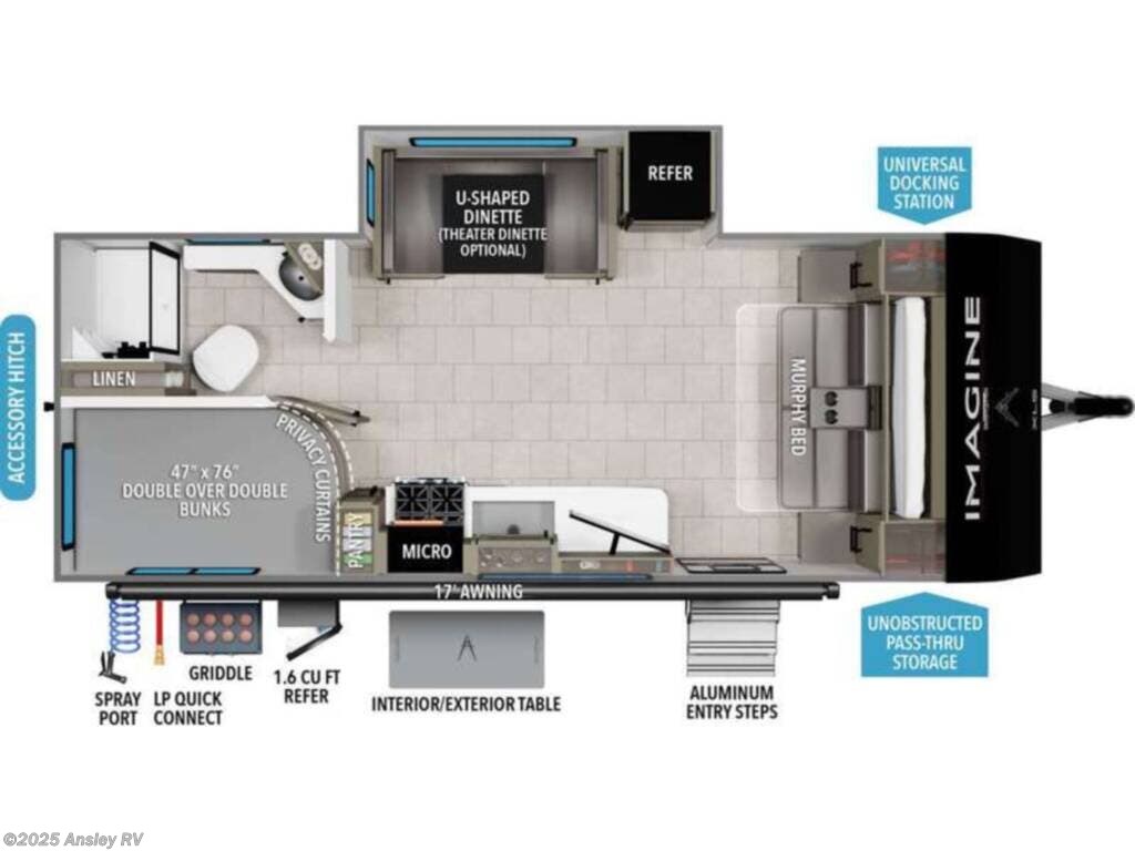 Call now about this 2026 Grand Design Imagine XLS 21MBE! 2026 Grand Design Imagine XLS 21MBE - New Travel Trailer For Sale by Ansley RV in Duncansville, Pennsylvania