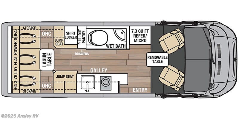 Call now about this 2026 Coachmen Nova 20C! Floorplan of 2026 Coachmen Nova 20C