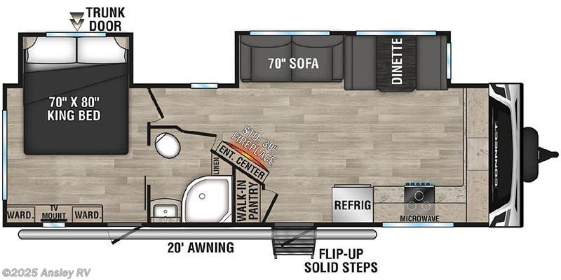Call now about this 2023 K-Z Connect C272FK! Floorplan of 2023 K-Z Connect C272FK