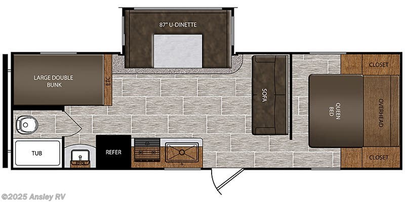 Call now about this 2021 Prime Time Avenger 26BBS! Floorplan of 2021 Prime Time Avenger 26BBS