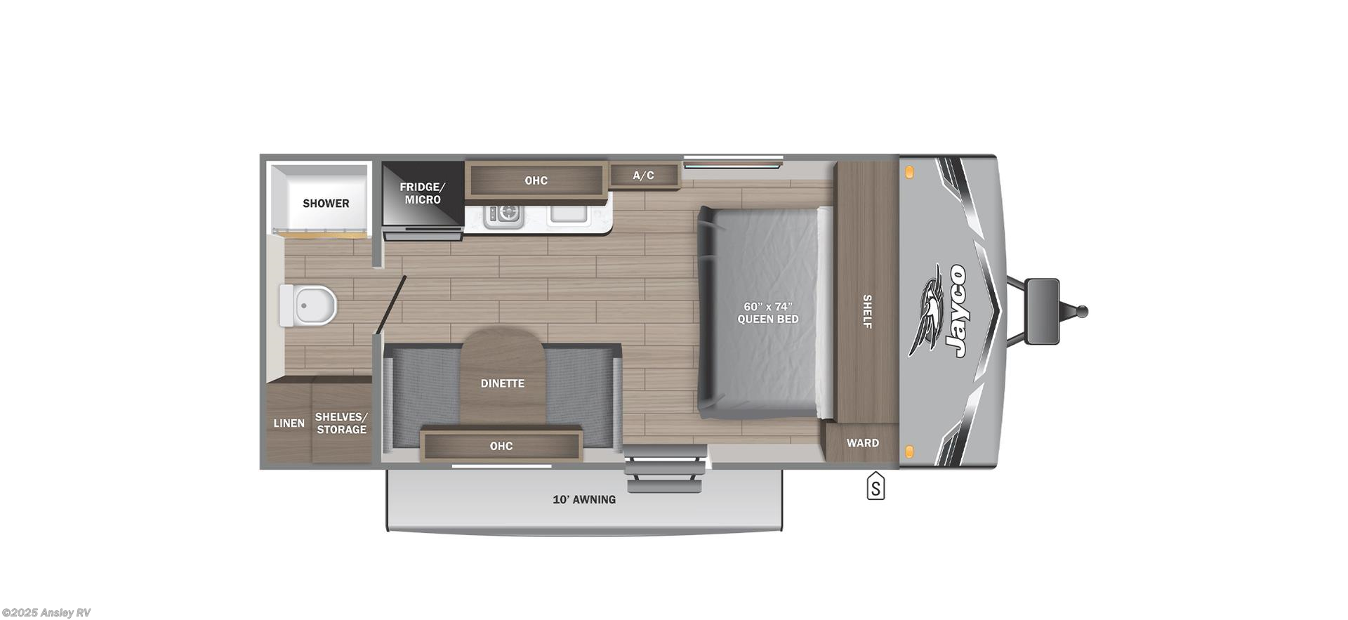 Call now about this 2026 Jayco Jay Flight SLX 170FQ! Floorplan of 2026 Jayco Jay Flight SLX 170FQ