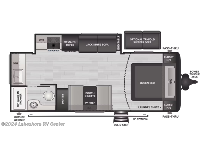 2024 Keystone Hideout 22MLS - New Travel Trailer For Sale by Lakeshore RV Center in Muskegon, Michigan