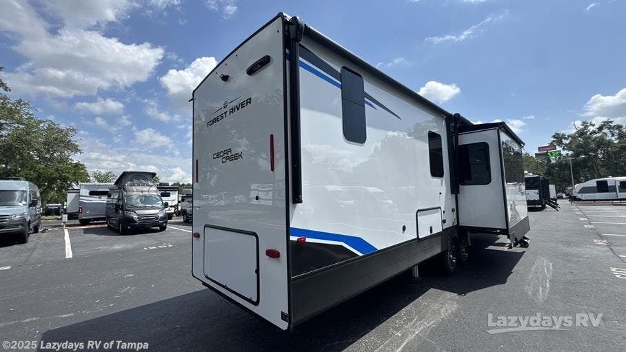 Call now about this 2025 Forest River Cedar Creek 381MUD! 2025 Forest River Cedar Creek 381MUD - New Fifth Wheel For Sale by Lazydays RV of Tampa in Seffner, Florida