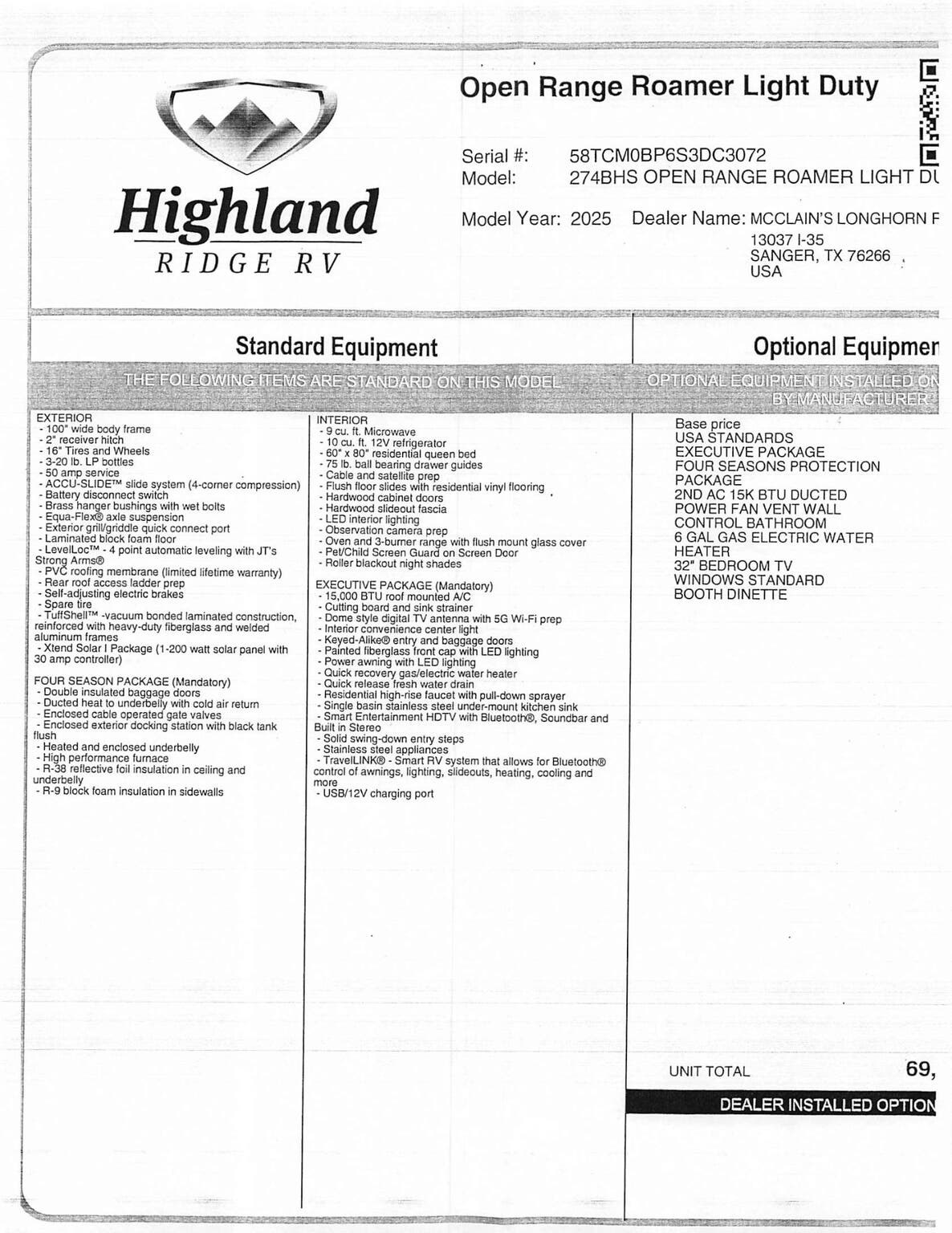 New 2025 Highland Ridge Open Range Roamer LIGHT 274BHS available in Sanger, Texas