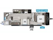 Call now about this 2025 Grand Design Transcend Xplor 26RBX! Floorplan of 2025 Grand Design Transcend Xplor 26RBX