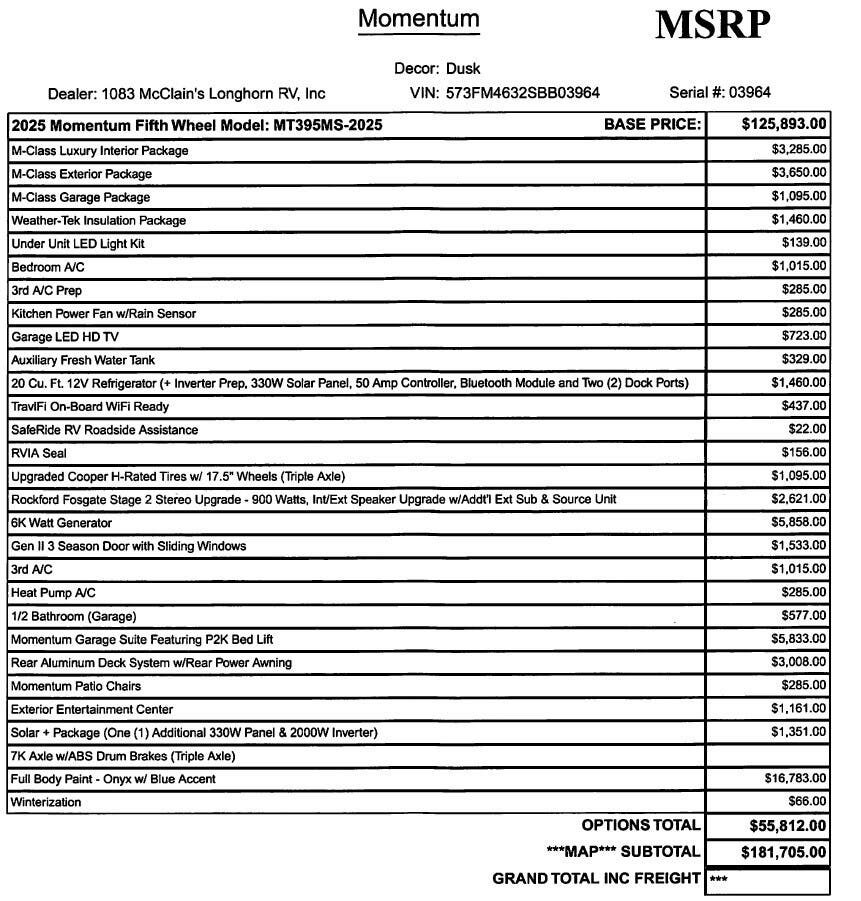 Contact us now about this 2025 Grand Design Momentum 395MS! 2025 Momentum 395MS by Grand Design from McClain's Longhorn RV in Sanger, Texas