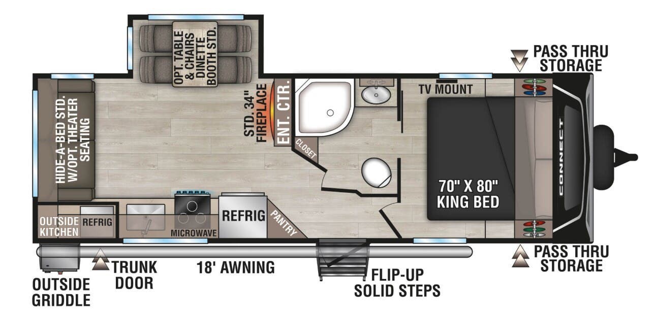 Call now about this 2025 K-Z Connect 241RLK! 2025 K-Z Connect 241RLK - New Travel Trailer For Sale by McClain's Longhorn RV in Sanger, Texas features TV Antenna, Wardrobe(s), Smoke Detector, Kitchen Sink, Overhead Cabinetry