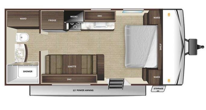 Call now about this 2026 Highland Ridge Open Range CONV 182RB! 2026 Highland Ridge Open Range CONV 182RB - New Travel Trailer For Sale by McClain's RV Fort Worth in Fort Worth, Texas features CO Detector, Refrigerator, Shower, Stove Top Burner, Batteries