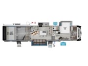Call now about this 2026 Grand Design Momentum 381MS! 2026 Grand Design Momentum 381MS - New Toy Hauler For Sale by McClain's Longhorn RV in Sanger, Texas features TV, Solid Surface Countertops, Shower, Ladder, LP Detector