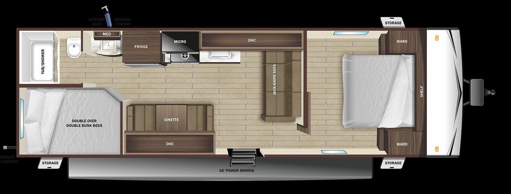 Call now about this 2026 Highland Ridge Open Range CONV 26DB! 2026 Highland Ridge Open Range CONV 26DB - New Travel Trailer For Sale by McClain's Longhorn RV in Sanger, Texas features Oven, Fire Extinguisher, Refrigerator, Stove, Microwave