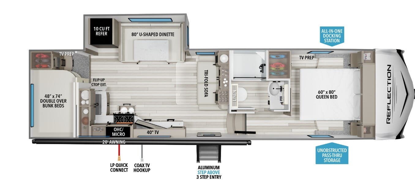 Call now about this 2026 Grand Design Reflection 100 27BH! 2026 Grand Design Reflection 100 27BH - New Fifth Wheel For Sale by McClain's Longhorn RV in Sanger, Texas features Overhead Cabinetry, CO Detector, LP Detector, Oven, Slideout