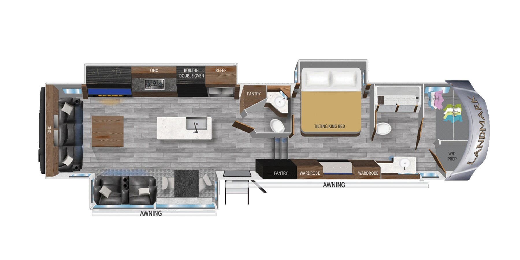 Call now about this 2022 Heartland Landmark NEWPORT! 2022 Heartland Landmark NEWPORT - Used Fifth Wheel For Sale by McClain's Longhorn RV in Sanger, Texas features Batteries, Kitchen Sink, Toilet, Overhead Cabinetry, Stove