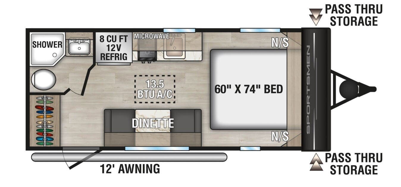 Call now about this 2026 K-Z Sportsmen Classic 160QB! 2026 K-Z Sportsmen Classic 160QB - New Travel Trailer For Sale by McClain's Longhorn RV in Sanger, Texas features Converter, Microwave, Refrigerator, TV Antenna, TV