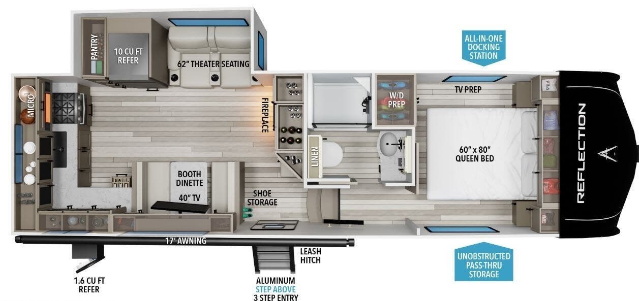 Call now about this 2026 Grand Design Reflection 150 250ML! 2026 Grand Design Reflection 150 250ML - New Fifth Wheel For Sale by McClain's Longhorn RV in Sanger, Texas features Slideout, Pantry, Kitchen Sink, TV, Refrigerator
