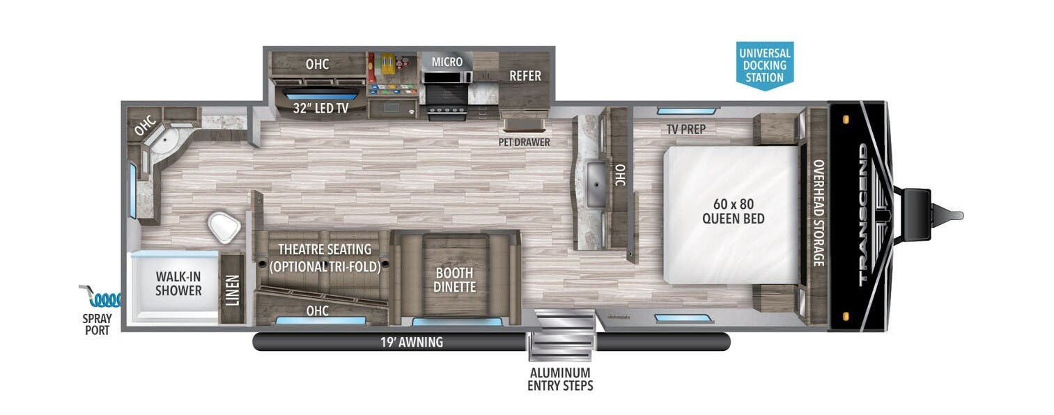 Call now about this 2024 Grand Design Transcend Xplor 260RB! 2024 Grand Design Transcend Xplor 260RB - Used Travel Trailer For Sale by McClain's Longhorn RV in Sanger, Texas features Shower, Toilet, Overhead Cabinetry, Power Awning, Microwave