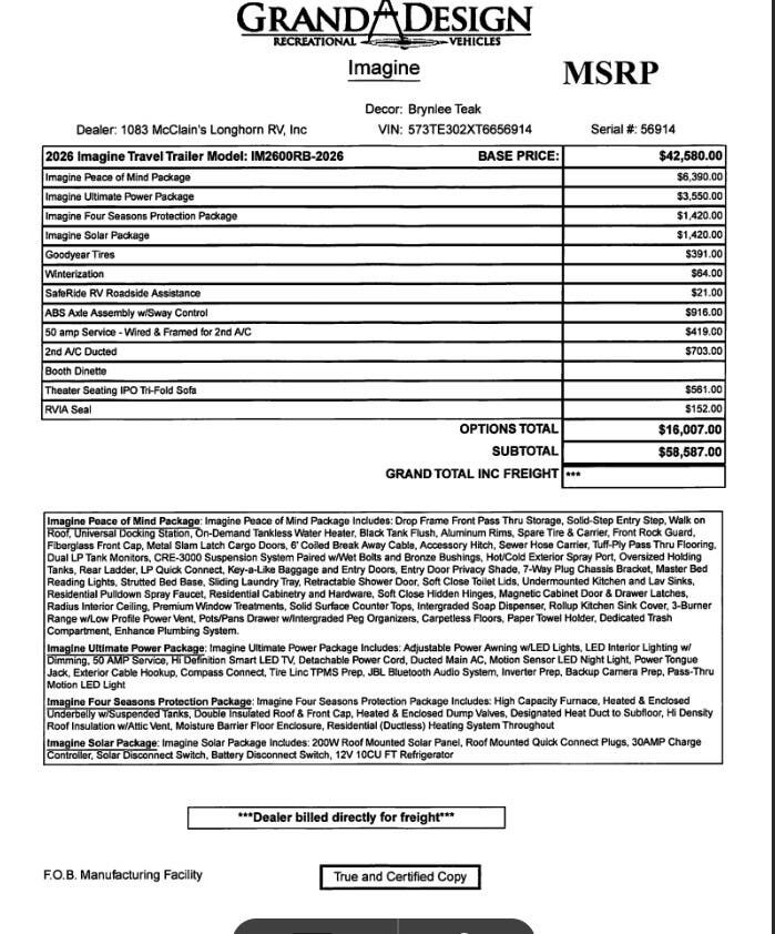 Contact us now about this 2026 Grand Design Imagine 2600RB! 2026 Imagine 2600RB by Grand Design from McClain's Longhorn RV in Sanger, Texas