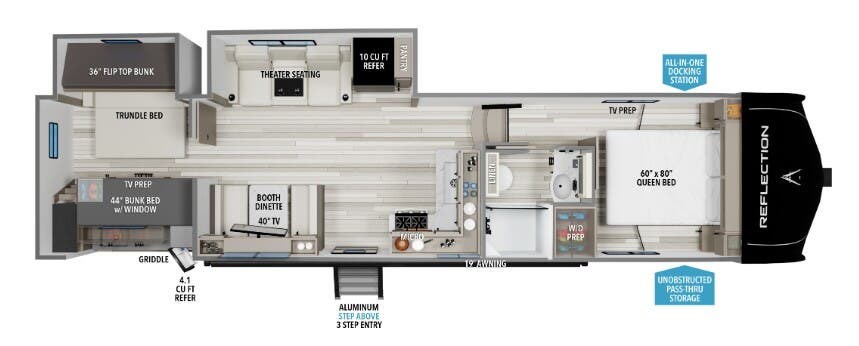 Call now about this 2026 Grand Design Reflection 100 32BH! 2026 Grand Design Reflection 100 32BH - New Fifth Wheel For Sale by McClain's RV Fort Worth in Fort Worth, Texas features Shower, Furnace, Medicine Cabinet, Roof Deck, Ladder