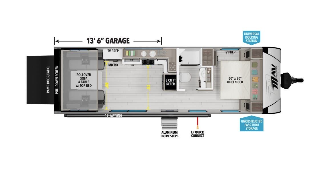 Call now about this 2026 Grand Design Momentum 27MAV! 2026 Grand Design Momentum 27MAV - New Toy Hauler For Sale by McClain's RV Fort Worth in Fort Worth, Texas features Solar Panels, Toilet, Enclosed Underbelly, Medicine Cabinet, Insulated