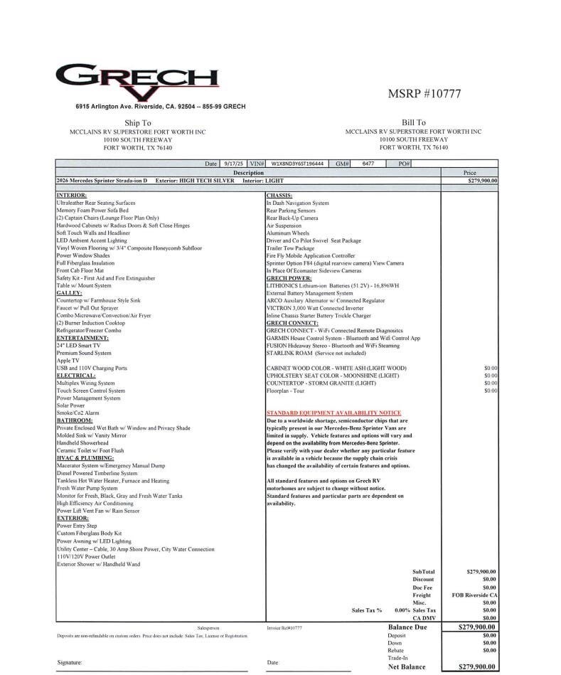 New 2026 Grech RV Strada TOUR-ION available in Fort Worth, Texas