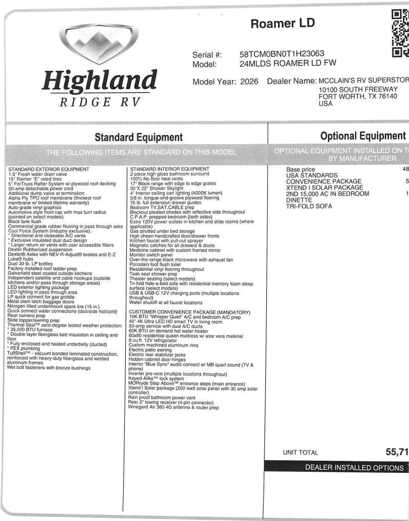 New 2026 Highland Ridge Open Range Roamer LIGHT 24MLDS available in Fort Worth, Texas